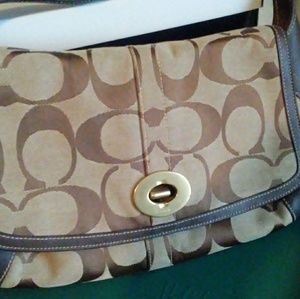 Coach Brown & Tan HoBo Handbag